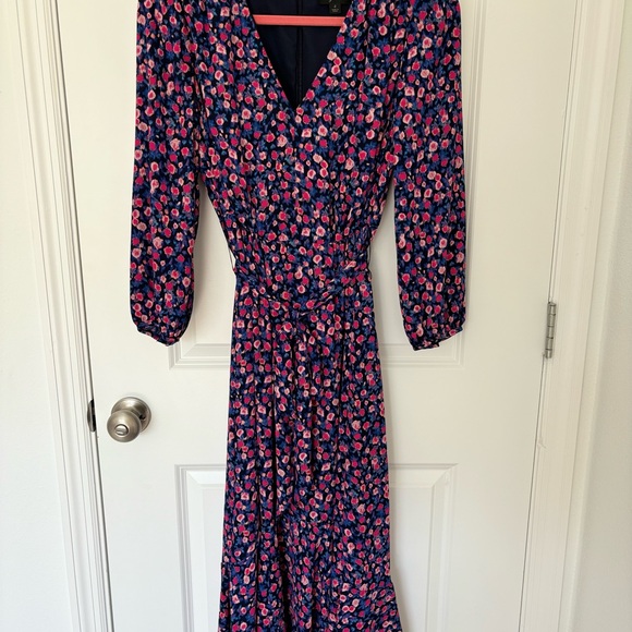 J. Crew Tie-waist midi dress in dotted floral, Size 2 - Picture 2 of 7